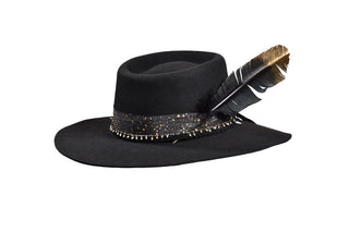Bolero, Black, Beaver Fur, Size 7 1/4 Pearl and Spinel