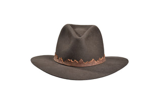Forest Beaver Fedora, Leather Mountain Band Size 7 3/8
