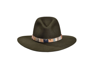 Forest Beaver Fedora, Pendelton Hat Band, Size 7 1/4