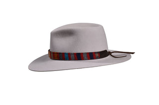 Silverbelly European Hare Fedora with Pendelton Hatband, size 7 1/8