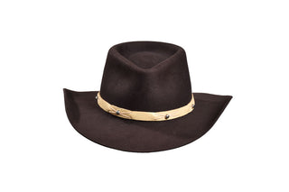 Beaver Fur, Dark Chocolate Low Profile Cowboy Hat, Size 7 5/8