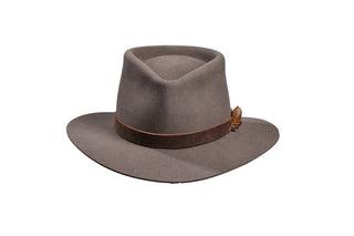 Natural Beaver Fedora with Citrine Leather Band, Size 7 5/8