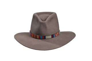 Natural Beaver Fedora with Pendleton Band, Size 7 3/8