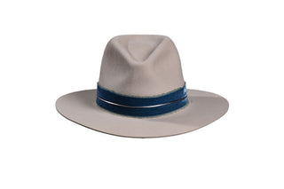Silverbelly European Hare Fedora Hat, Size 7 3/8