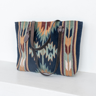 Stargazer Zapotec Wool Tote–Handwoven in Oaxaca