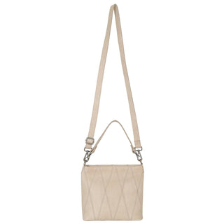 Ivy Diamond Leather Crossbody Bag: Cognac