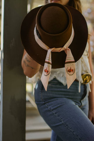 Roamin' Cowgirl Bison Western Twilly Scarf