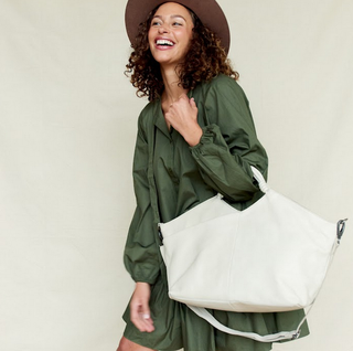 Nelly Handcrafted Leather Tote/Crossbody Bags: Oxblood