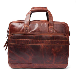 Sutton Leather Briefcase 16" Bag – Unisex – Chestnut