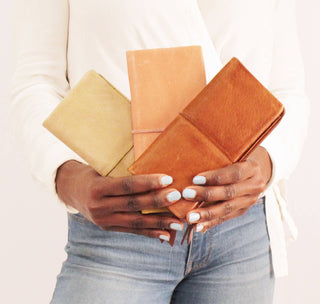 Andi Handcrafted Leather Wallet: Eggplant