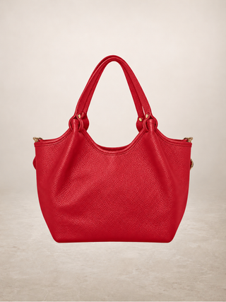 KELLI - Leather bag: Wine red