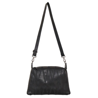Avery Diamond Leather Crossbody Bag: Cognac