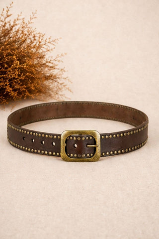 Helios Dark Brown Leather Belt
