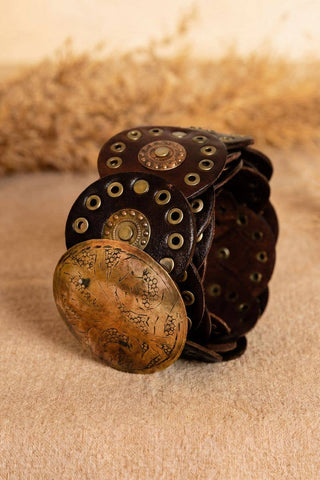 DARK BROWN LEATHER BELT ALPHA NARROW