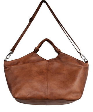 Nelly Handcrafted Leather Tote/Crossbody Bags: Oxblood