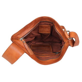 Arden Handcrafted Leather Crossbody Bags: Denim
