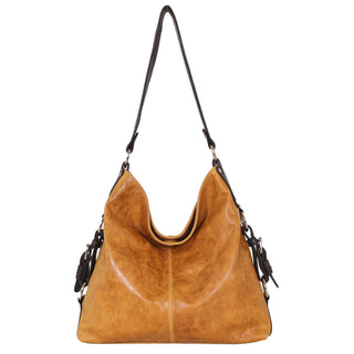 Simone Md Leather Shoulder Bag: Tan