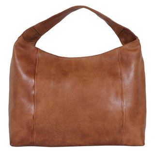 Petite Lindsey Handcrafted Leather Shoulder Bag: Cognac