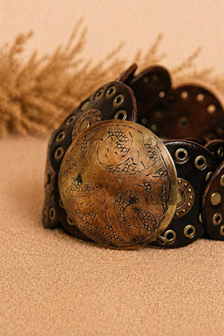 DARK BROWN LEATHER BELT ALPHA NARROW
