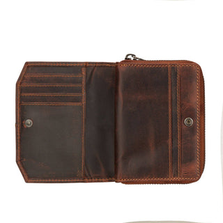 Nora Leather Wallet in Chestnut