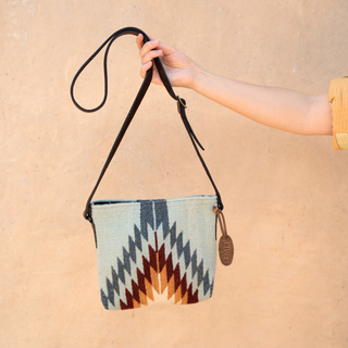 Rebel Zapotec Wool Crossbody–Leather Trim