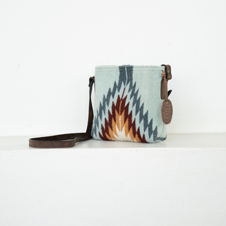 Rebel Zapotec Wool Crossbody–Leather Trim