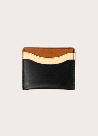 Full-Grain Leather Card Wallet – Slim Minimalist: Black