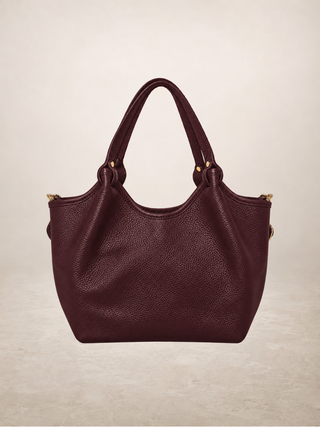 KELLI - Leather bag: Wine red