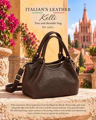 KELLI - Leather bag: Wine red