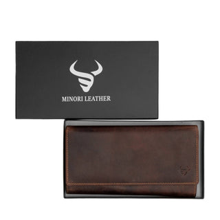 Charlotte Leather Wallet in Chestnut