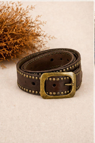 Helios Dark Brown Leather Belt
