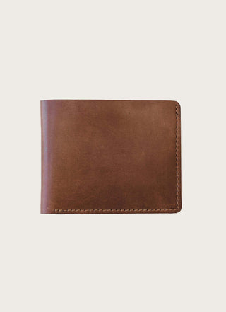 Full-Grain Leather Bifold Wallet: Tan