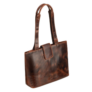 Everett Leather Tote Bag in Chestnut