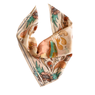 Summer Ride: Western Scarf Bandana Silk Tencel Cowgirl Wild Rag