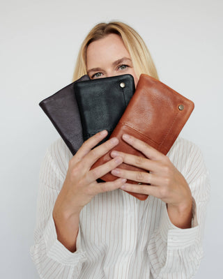 Terry Handcrafted Leather Wallet: Camel