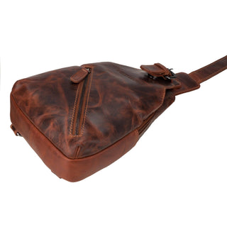 Sydney Leather Crossbody Bag – Unisex – Chestnut