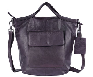 Bianca Handcrafted Leather Tote/Crossbody Bags: Cognac