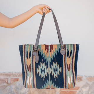 Stargazer Zapotec Wool Tote–Handwoven in Oaxaca