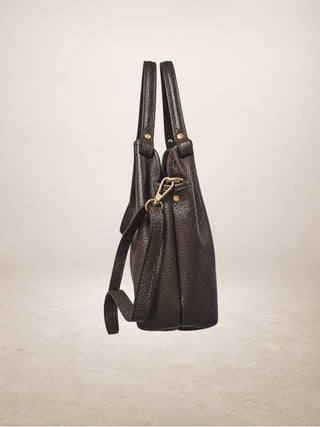 KELLI - Leather bag: Wine red