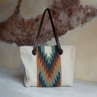 Equinox Zapotec Wool Tote–Handwoven in Oaxaca