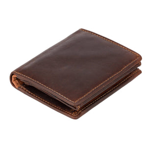 Philip Leather Trifold Wallet for Men in Chestnut