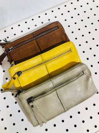 Andi Handcrafted Leather Wallet: Eggplant