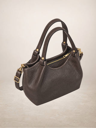 KELLI - Leather bag: Wine red
