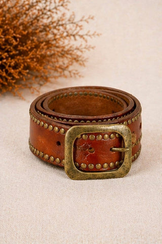 HELIOS LIGHT BROWN LEATHER BELT