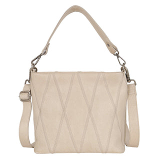 Ivy Diamond Leather Crossbody Bag: Cognac