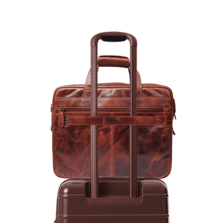 Sutton Leather Briefcase 16" Bag – Unisex – Chestnut