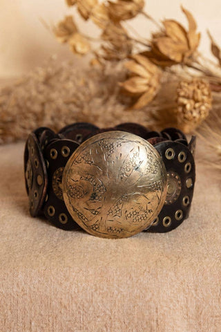 DARK BROWN LEATHER BELT ALPHA NARROW