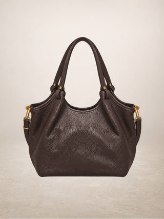 KELLI - Leather bag: Wine red