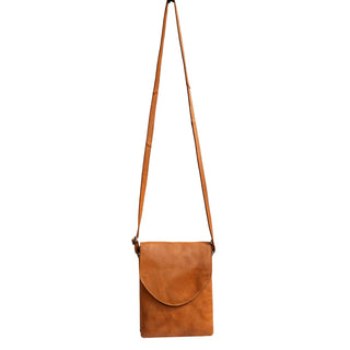 Peck Handcrafted Leather Crossbody Bags: Cognac