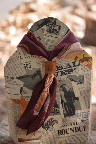 Show Day D Ring Snaffle Bit Wild Rag Scarf in Vintage Plum Unique Gift